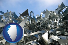 illinois map icon and scrap metal