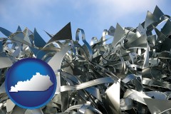 kentucky map icon and scrap metal