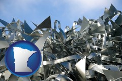 minnesota map icon and scrap metal