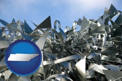 tennessee map icon and scrap metal