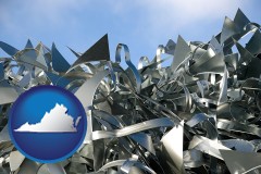 virginia map icon and scrap metal